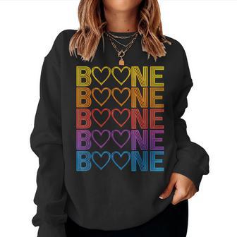 Boone Heart Kid Vintage Fathers Day Women Sweatshirt | Seseable UK