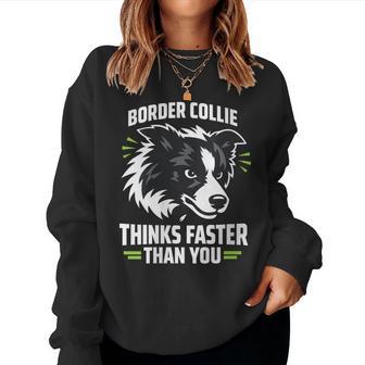 Border Collie Lover Border Collie Dog Border Collie Dueño Cuello Sudadera Mujer - Regaloses
