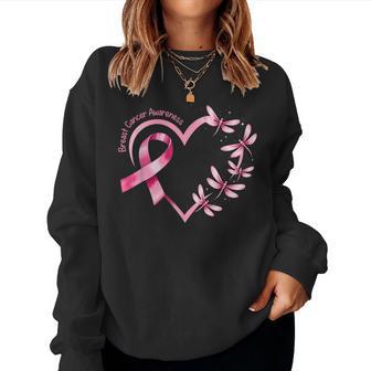 Breast Cancer Month Strong Pink Ribbon Heart Survivor Women Women Sweatshirt - Thegiftio UK