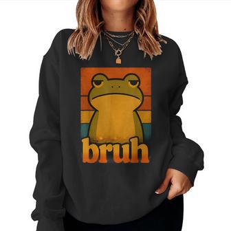 Bruh Frog Meme Graphic For N Boys Girls Women Sweatshirt | Seseable UK