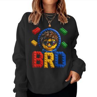 Building Blocks Boy Girl Birthday Brother Bro Women Sweatshirt - Thegiftio UK
