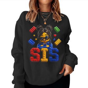 Building Blocks Boy Girl Birthday Sister Sis Master Builder Women Sweatshirt - Thegiftio UK