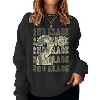 Camo 2Nd Grade Squad First Day Of School Boy Girl Teacher Women Sweatshirt - Thegiftio UK