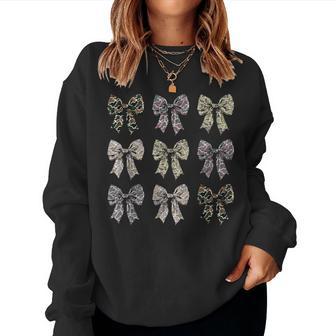 Camo Coquette Bow Duck Hunting Camouflage Girls Ladies Women Sweatshirt - Thegiftio UK