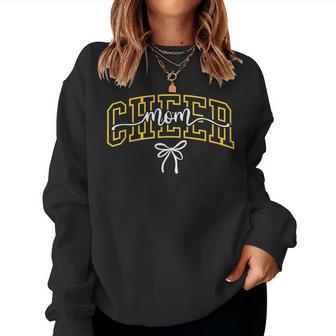 Cheer Mom Chearleading Mom High School Black Gold Women Sweatshirt - Thegiftio UK