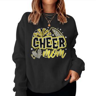 Cheer Mom Gold Cheerleader Game Day Cheer Mama Football Women Sweatshirt | Seseable UK