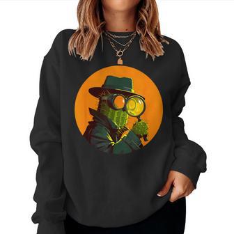 Cool Detective Cactus En Un Disfraz Divertido Para Hombre Y Sudadera Mujer - Regaloses