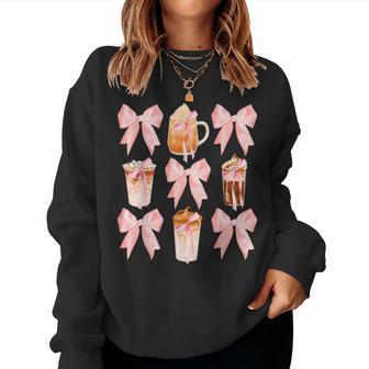 Coquette Iced Coffee Aesthetic Coffee Lover Girls & Womens Women Sweatshirt - Thegiftio UK