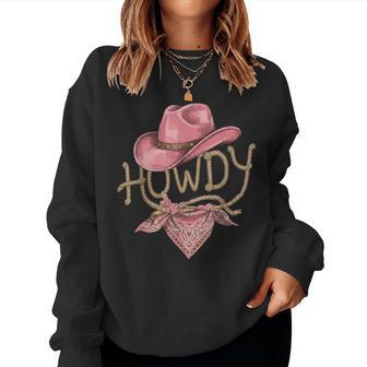 Cowgirl Howdy Rodeo Western Birthday Party Girls Women Women Sweatshirt - Thegiftio UK