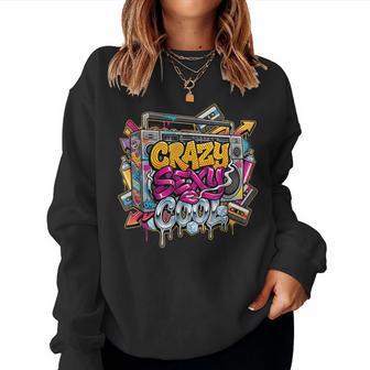 Crazy Sexy Cool Humor Girl Music Festival Women Sweatshirt - Thegiftio UK