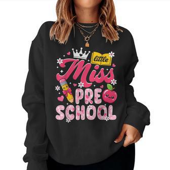 Cute Back To School First Day Of Pre-K Preschool Girls Kids Women Sweatshirt - Thegiftio UK