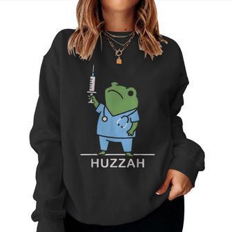 Cute Frog Nurse Week Appreciation Nurse Women Sweatshirt - Thegiftio UK