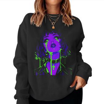 Cybergoth Cybercore Grunge Punk Goth Girl Alt Anime Manga Sudadera Mujer - Regaloses
