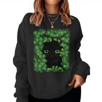 De Gato Negro Para Y Hombre Ojoerde Manga Larga Sudadera Mujer - Regaloses