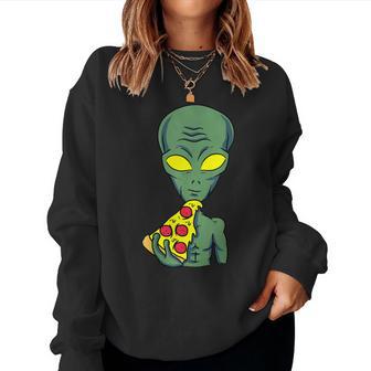 Divertido Alienígena Comiendo Pizza Amante Ovni Regalo Hombres Es Adultos Niños Sudadera Mujer - Regaloses
