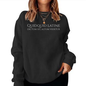 Divertido Dicho Latino Proverbio Antiguo Roma Cita Regalo Sudadera Mujer - Regaloses