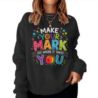 Dot Day Make Mark And See Colorful Polka Dot Kids Women Sweatshirt | Seseable UK