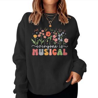 Everyone Is Musical Music Teacher Music Teaching Women Sweatshirt - Thegiftio UK