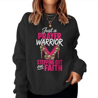 Female Prayer Warrior Faith Christian Spiritual Believer Women Sweatshirt - Thegiftio UK