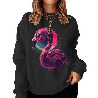 Flamingo Music Dj House Music Casque Producteur De Musique Sweat-shirt pour femme - Cadeauxyz