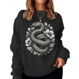 Floral Snake Women Sweatshirt - Thegiftio UK