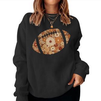 Football Fall Autumn Season Floral Blooms Aesthetic Women Sweatshirt | Seseable UK