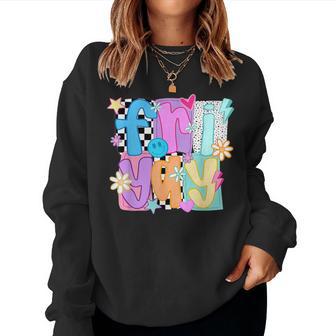 Friyay Teacher Happy First Day Of School Back To School Women Sweatshirt - Thegiftio UK