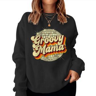 Funky Retro Disco Ball 70S Groovy Mama Party Women Sweatshirt | Seseable UK
