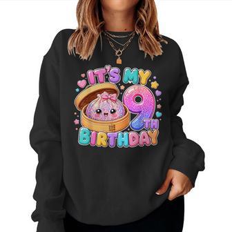 9Th Birthday Dumpling Squishy Squishies Girl 9Th Women Sweatshirt - Thegiftio UK