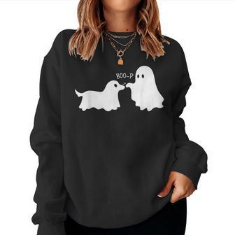 Boo Boo-P Ghost Dog Mom Puppy Halloween Kids Women Sweatshirt - Thegiftio UK