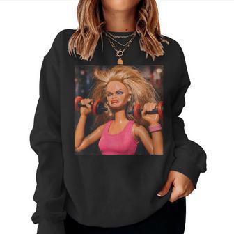 Disgusting Gym Girl Vintage Workout Meme Humor Fitness Women Sweatshirt - Thegiftio UK