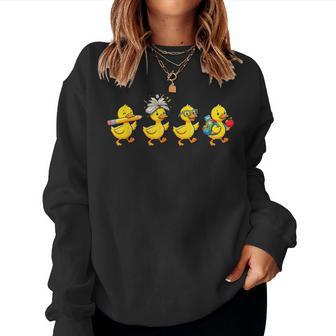 Duck Back To School Teacher Student Women Sweatshirt - Thegiftio UK