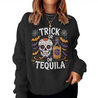 Halloween Trick Or Tequila Women Sweatshirt - Thegiftio UK