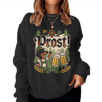 Oktoberfest Cute Hat Dog German Beer Party Women Women Sweatshirt - Thegiftio UK