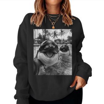 Orca Whale Selfie For And Cute Animal Women Sweatshirt - Thegiftio UK