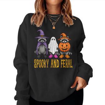 Raccoon Halloween Matching Halloween Women Women Sweatshirt - Thegiftio UK