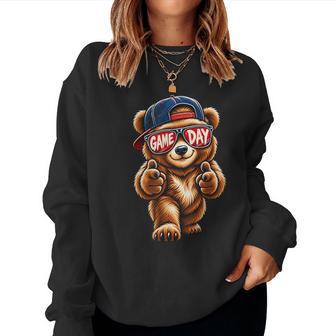 Game Day Bear Cub Kids Women Sweatshirt - Thegiftio UK