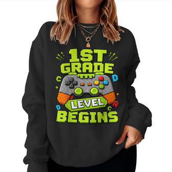 Gamer 1St Garde Back To School First Day Of First Grade Boys Women Sweatshirt - Thegiftio UK