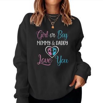Girl And Boy Mommy And Daddy Christmas Ideas For Mom Women Sweatshirt | Seseable UK