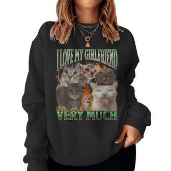 My Girlfriend Cat Meme Bootleg Gráfico Sudadera Mujer - Regaloses