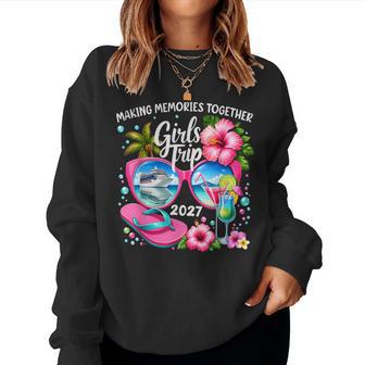 Girls Cruise Trip 2027 Beach Sunglasses Travel Tropical Women Sweatshirt | Seseable UK
