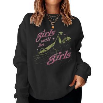 Girls Will Be Girls Praying Mantis Women Sweatshirt - Thegiftio UK