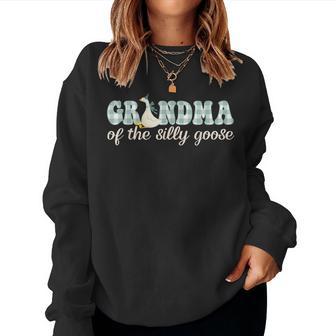 Grandma Of The Silly Goose Birthday Party Matching Family Women Sweatshirt - Thegiftio UK