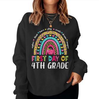 Groovy 4Th Grade Back To School First Day Of Fourth Grade Women Sweatshirt | Seseable UK