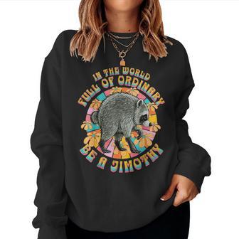 Groovy Jimothy Raccoon Jimothy From Seattle Women Sweatshirt | Seseable UK