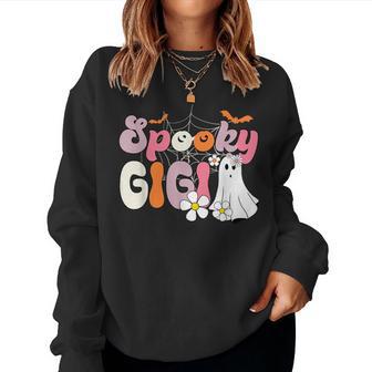 Groovy One Spooky Gigi Mama Grandma Witch Mom Halloween Women Sweatshirt - Thegiftio UK