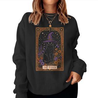 Halloween Black Cat Witch Tarot Costume Girls Kids Women Sweatshirt - Thegiftio UK