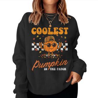Halloween Coolest Pumpkin In The Patch Costume Fall Boy Kids Women Sweatshirt - Thegiftio UK