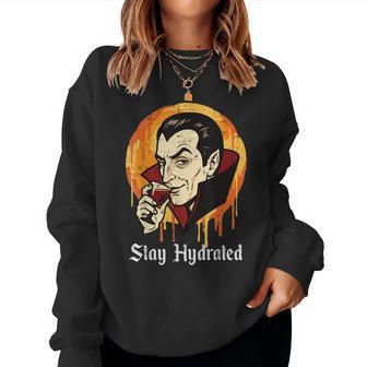 Halloween Dracula Stay Hydrated Costume Kids Women Sweatshirt - Thegiftio UK