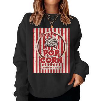 Halloween Fresh Popcorn Costume Vintage Food Kids Women Sweatshirt - Thegiftio UK